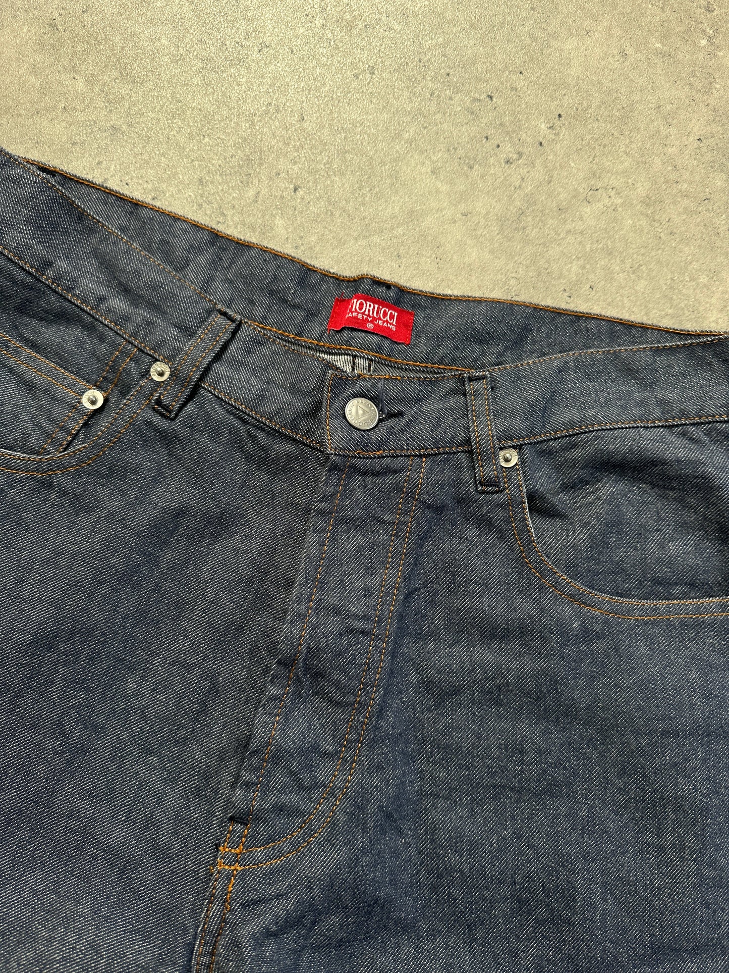 Fiorucci 1990s “Safety Jean” High Waisted Straight Leg Denim Jeans - W32