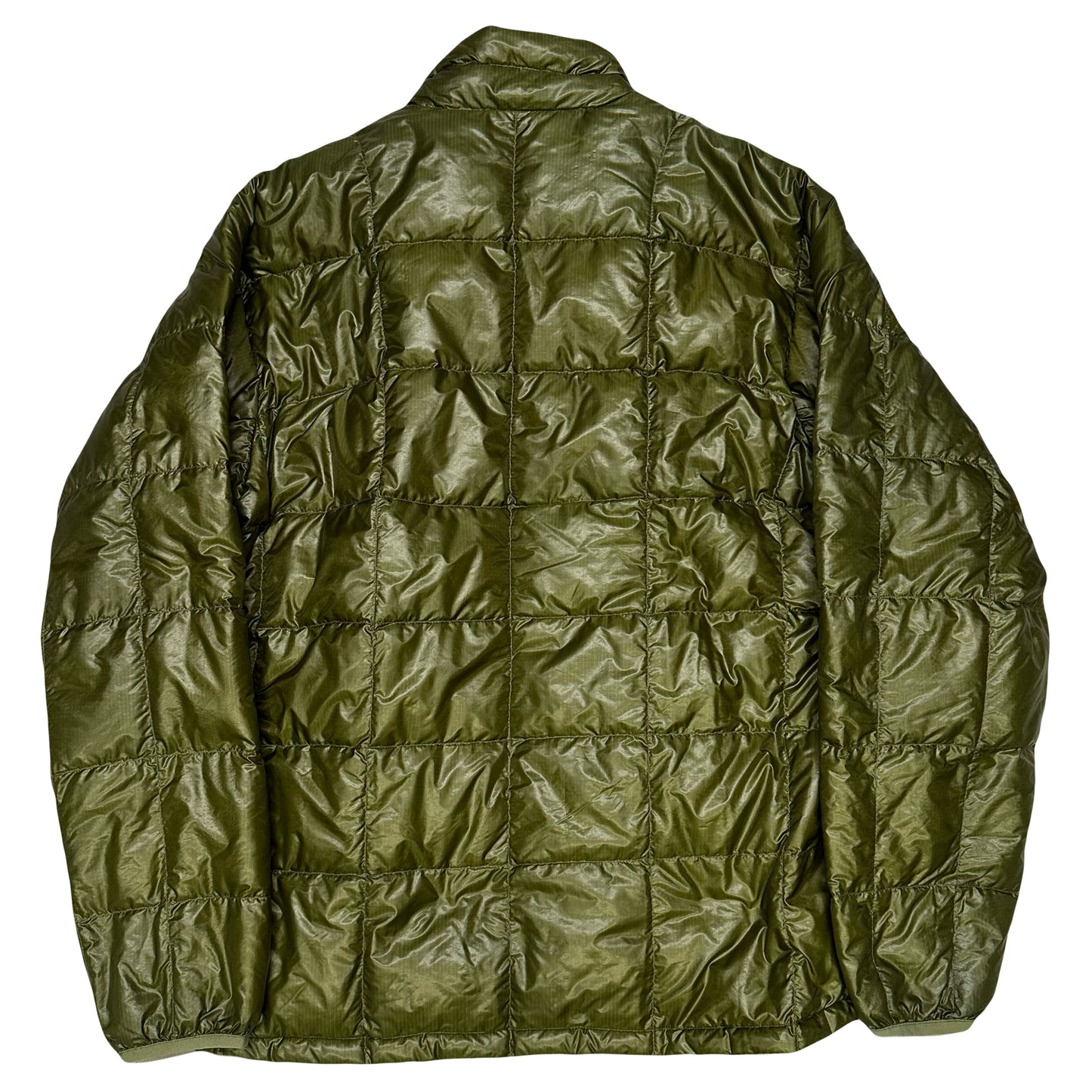 Montbell Square Stitch Puffer Jacket In Olive Green ( S )