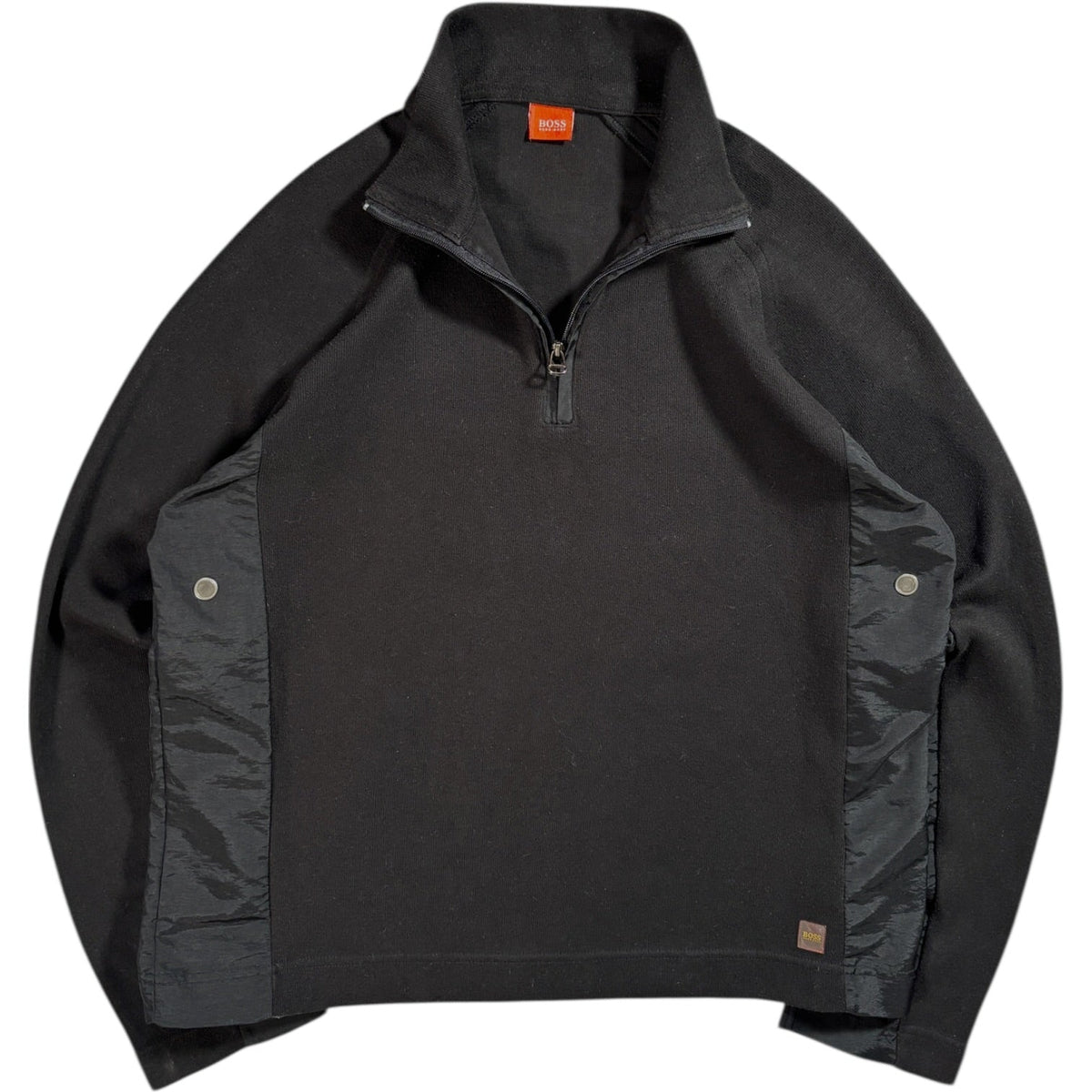 Hugo Boss 00’s Panelled Quarter Zip Pullover L | Large, Black