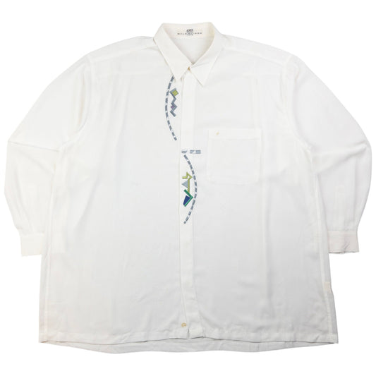 Vintage Balenciaga Sports Embroidered Long Sleeve Button Up Shirt Size XL