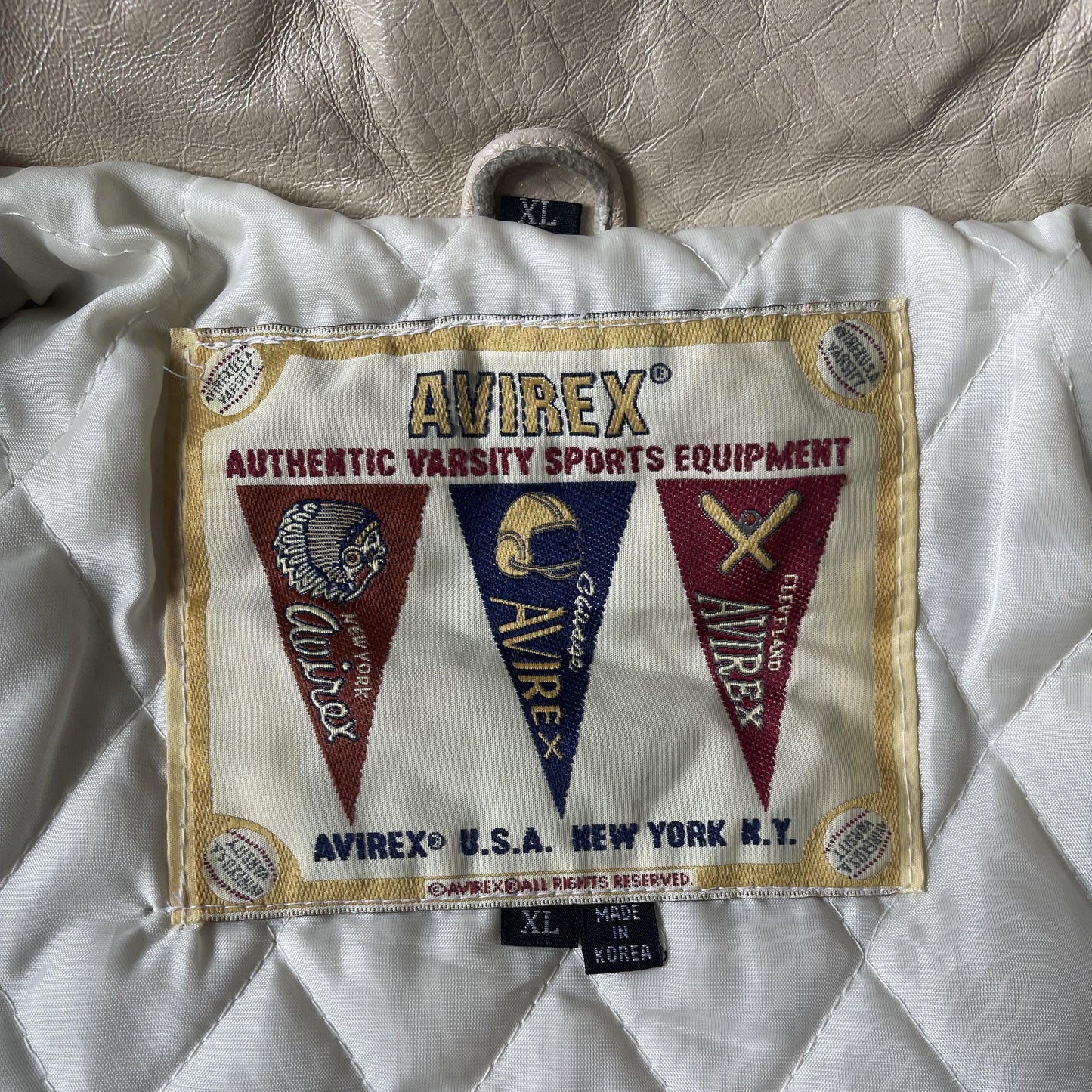 Avirex Leather Varsity Jacket - XL