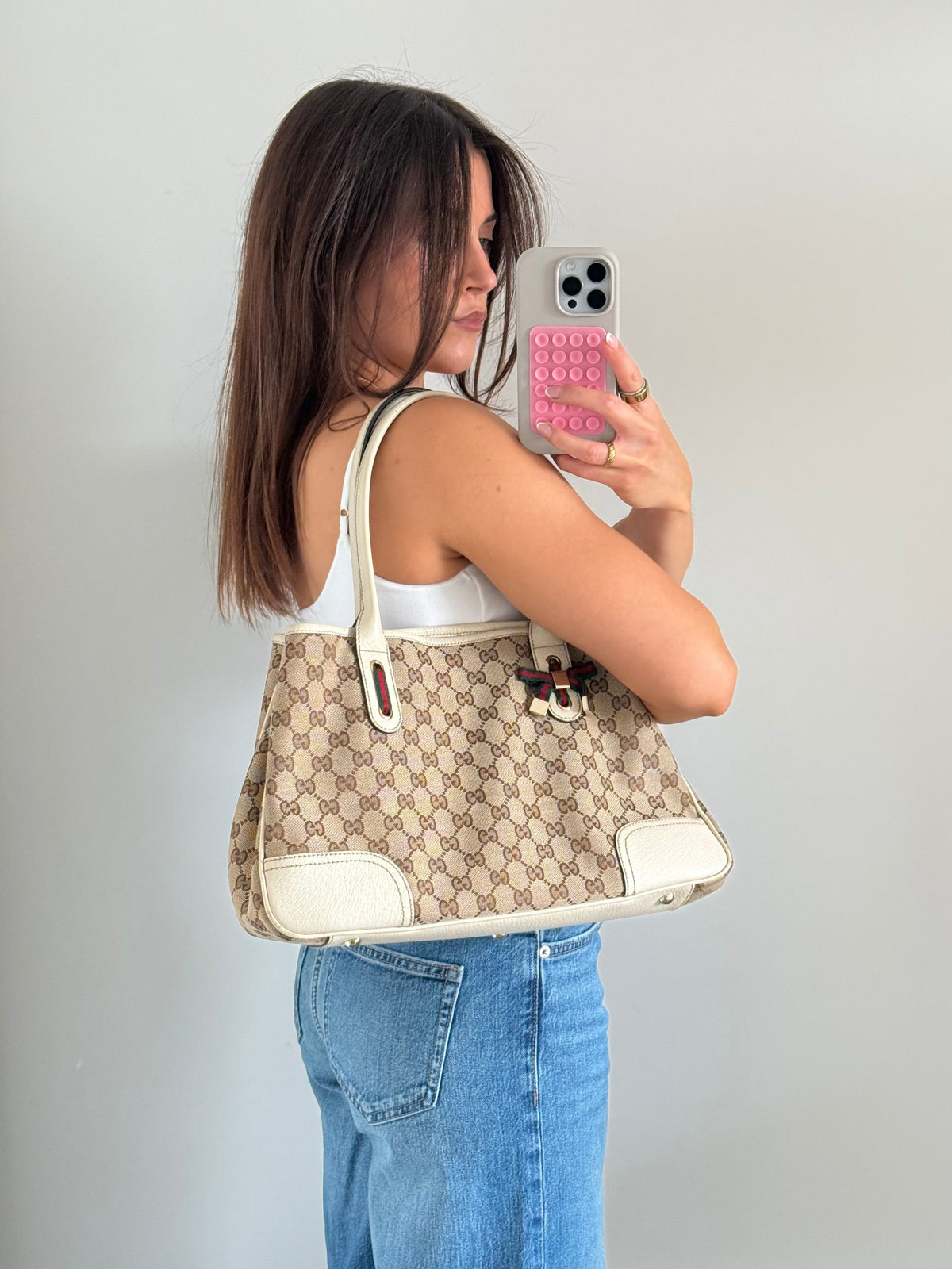 2000s Gucci GG Monogram Princy Tote Handbag | O/S, Multicoloured