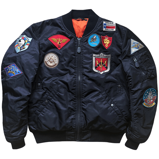 Avirex Top Gun MA1 Flight Bomber Jacket Far East Cruise Gavelston - XL | XL, Black