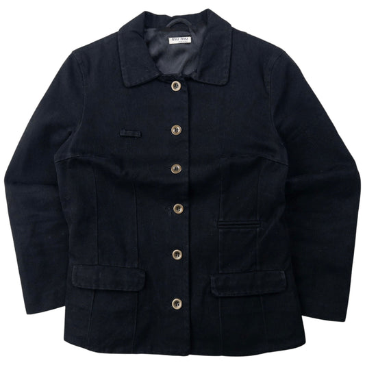 Vintage 2000s Miu Miu Button Up Jacket Womens Size S | Small, Black