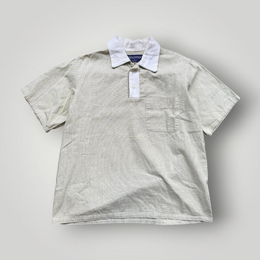 Nepenthes Brushed Cotton Towelling Collar Polo Shirt S/M