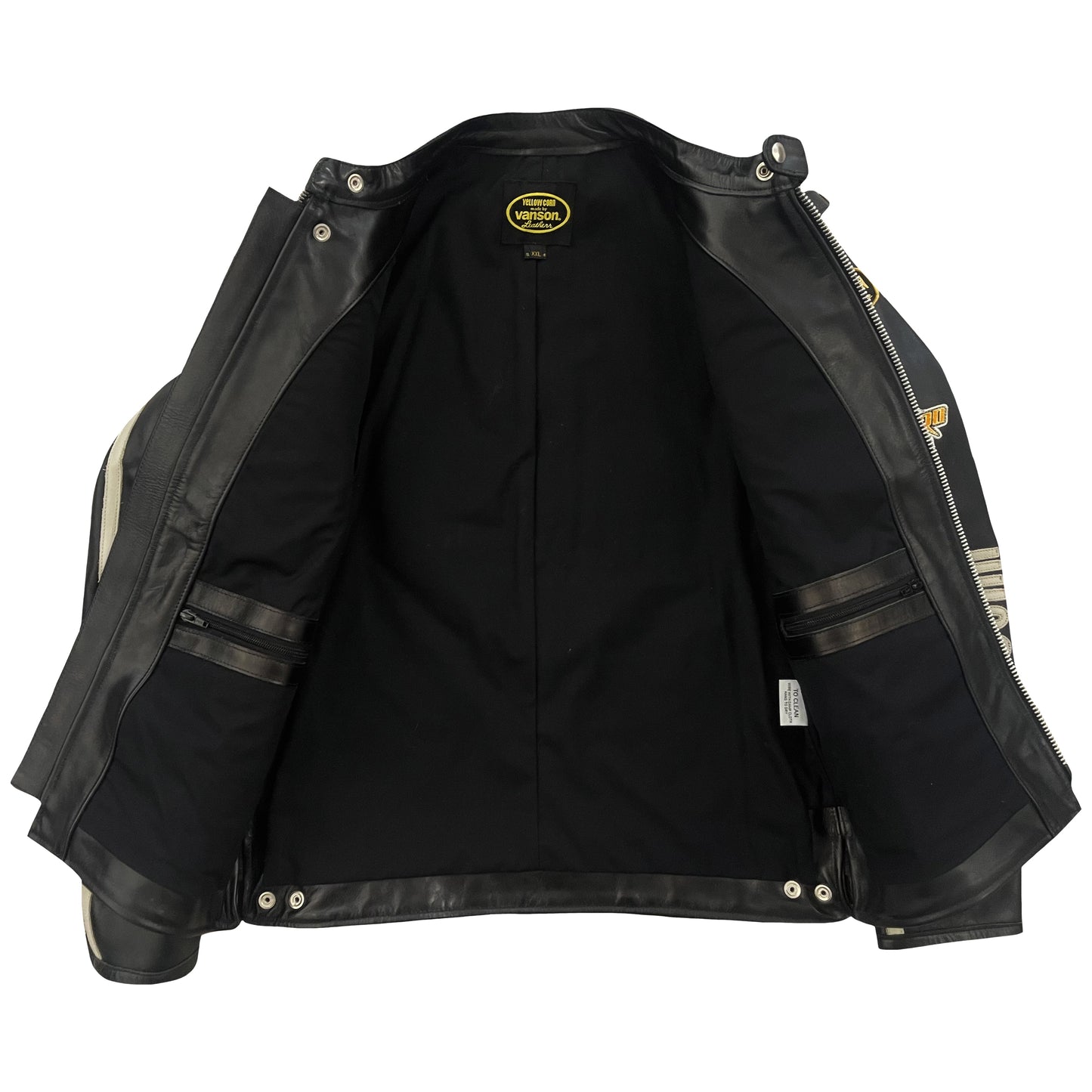 Vanson Leathers x Yellow Corn Motorcycle Racer Jacket - L