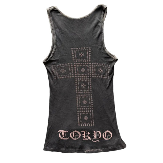 Chrome Hearts Tokyo Exclusive Pink Cross Tank Top Vintage | Small, Pink
