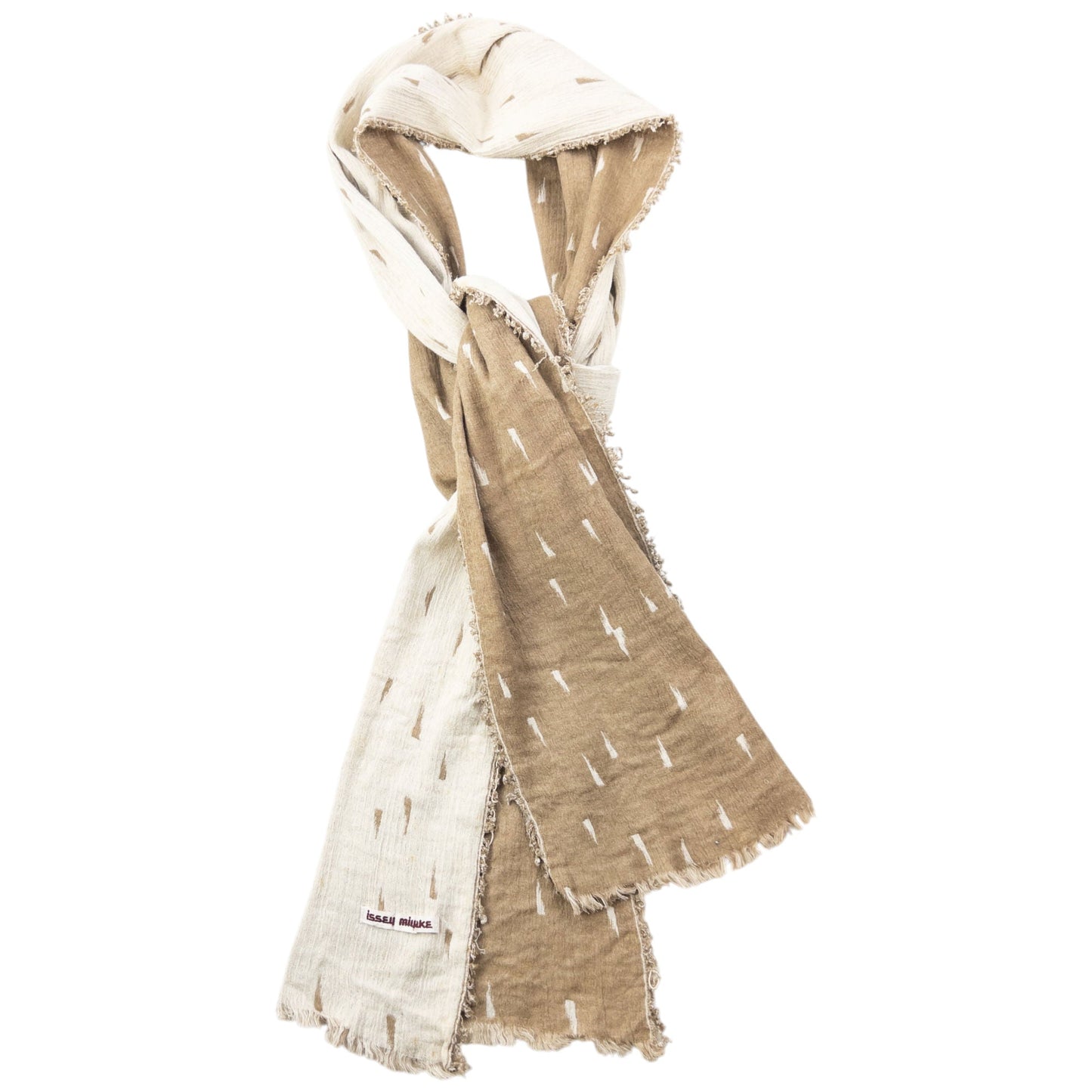 Vintage 80s Issey Miyake Pattern Scarf | O/S, Beige