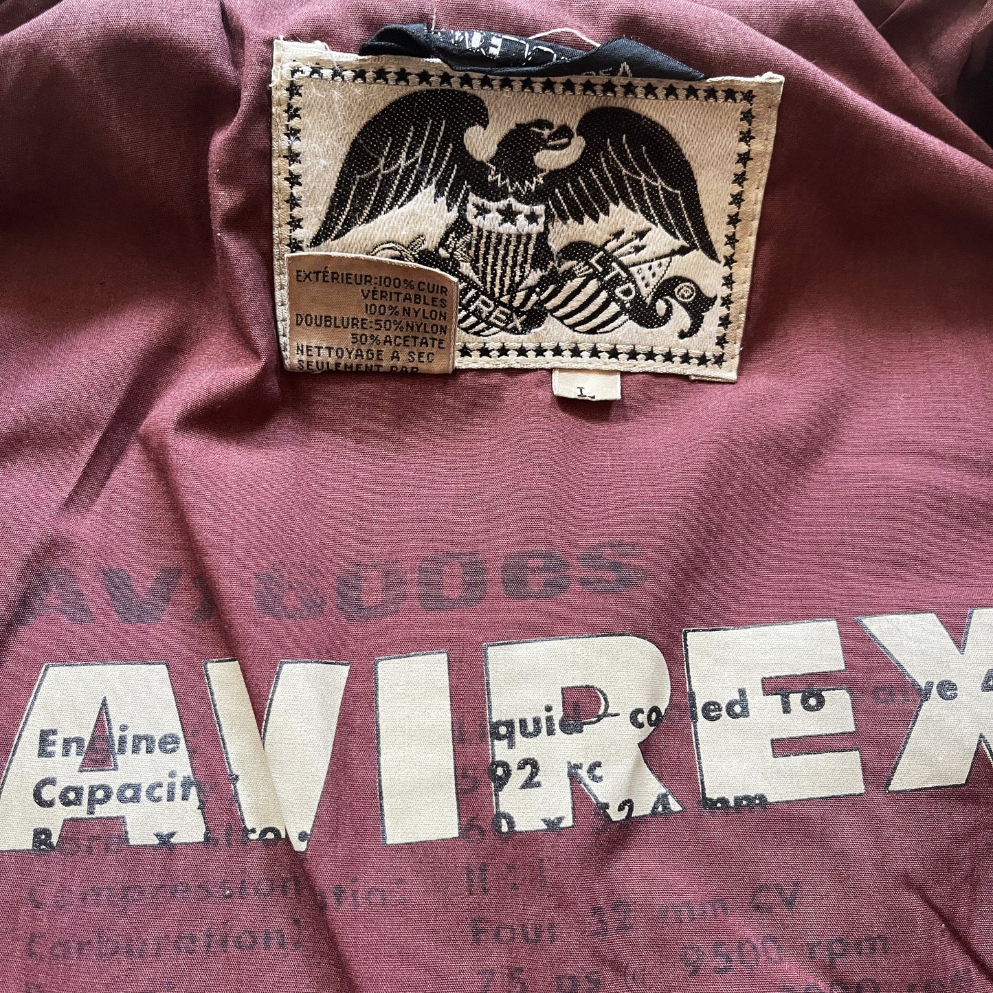 Avirex Daytona Leather Biker Jacket - L