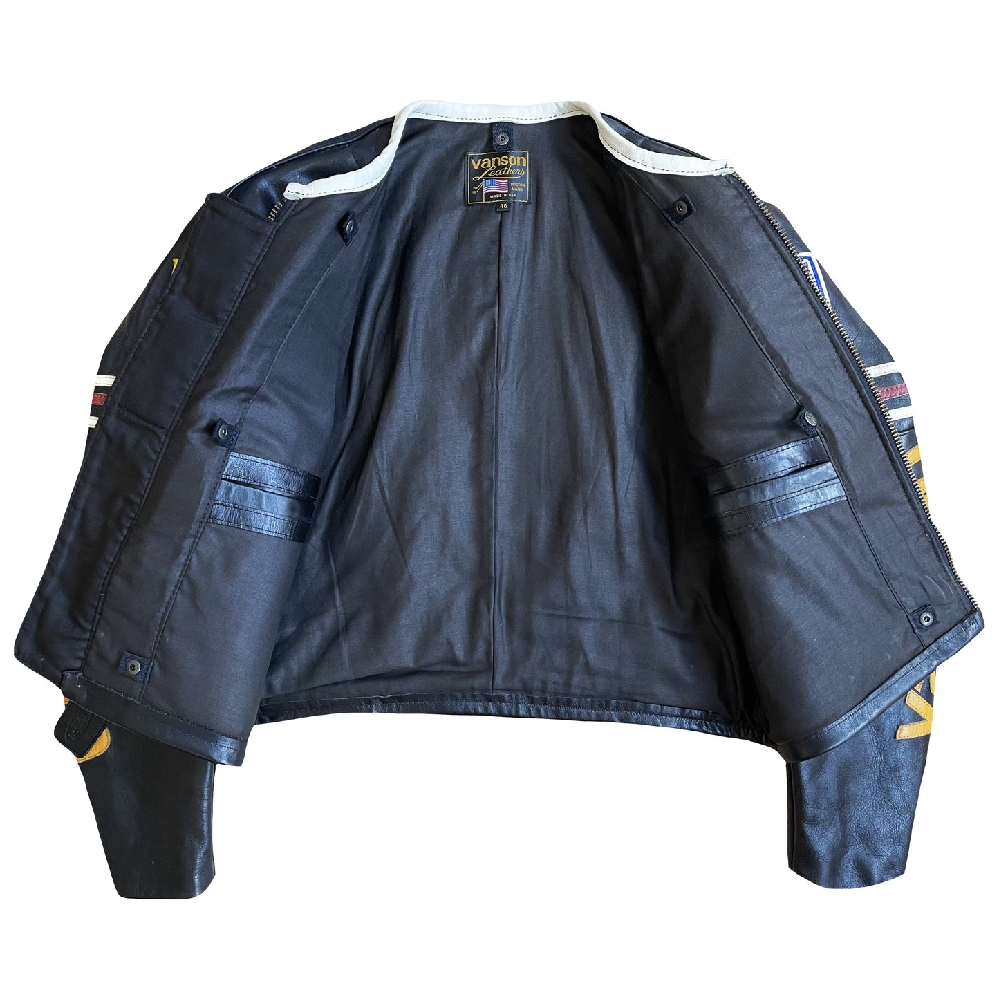 Vanson Leathers 'One Star' Motorcycle Racer Jacket - L | Large, Red