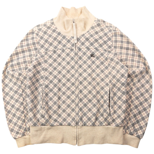 Vintage 2000s Burberry Blue Label Nova Check Zip Up Sweatshirt Womens Size M