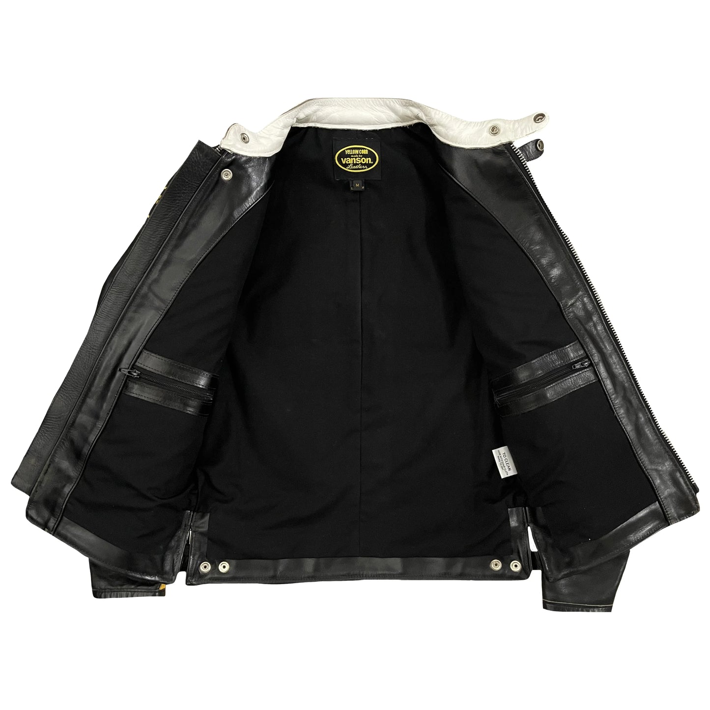 Vanson Leathers x Yellow Corn Motorcycle Racer Jacket - M