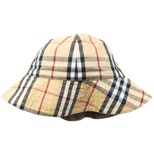 Vintage 90s Burberry Nova Check Reversible Bucket Hat | O/S, Beige