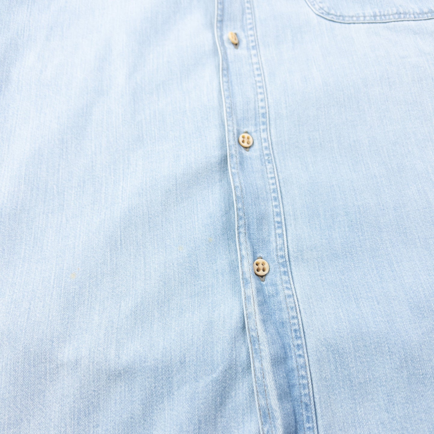 Vintage 90s Armani Jeans Long Sleeve Button Up Denim Shirt Size XL | XL, Blue