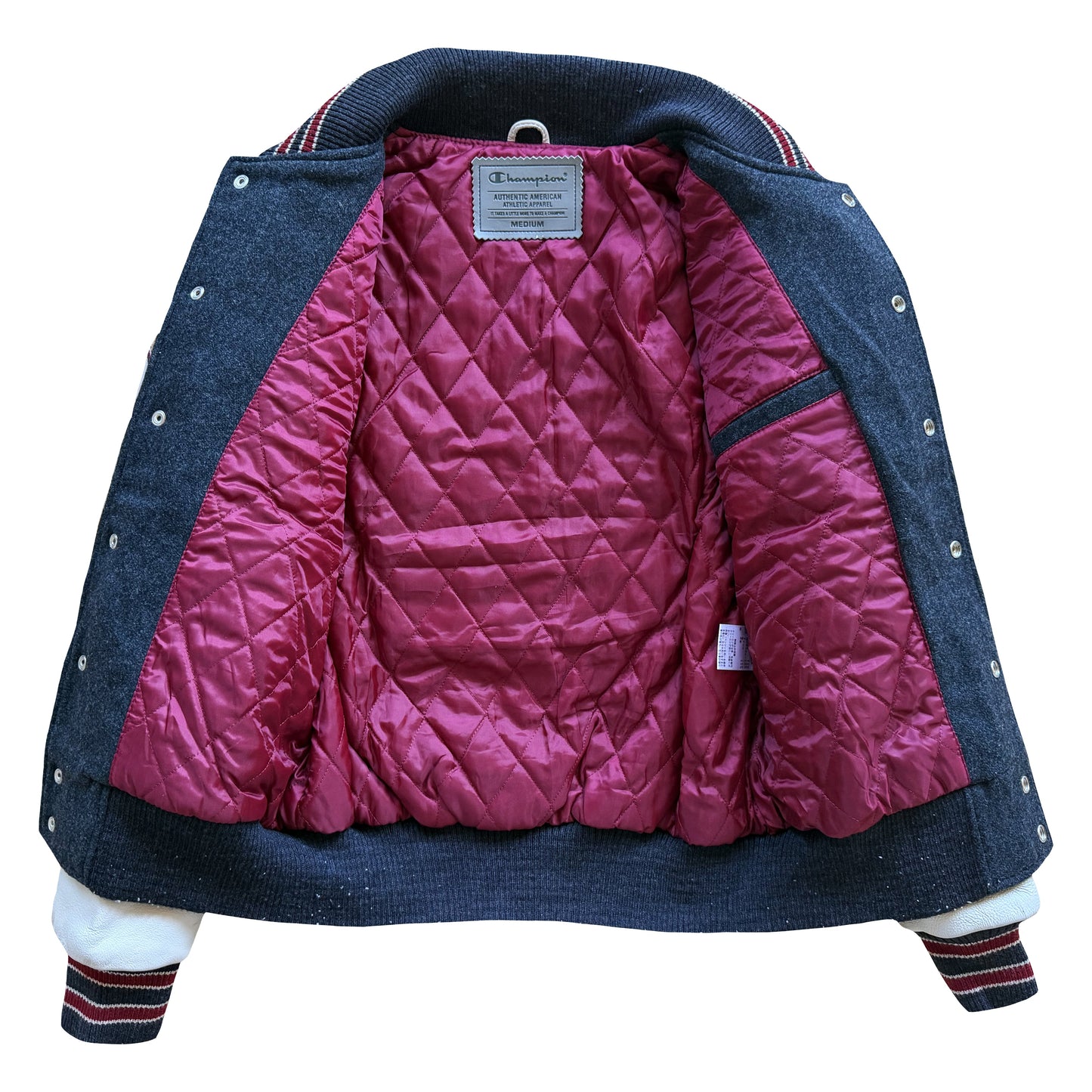 Champion 'Fair and Square Champion' Varsity Jacket - M