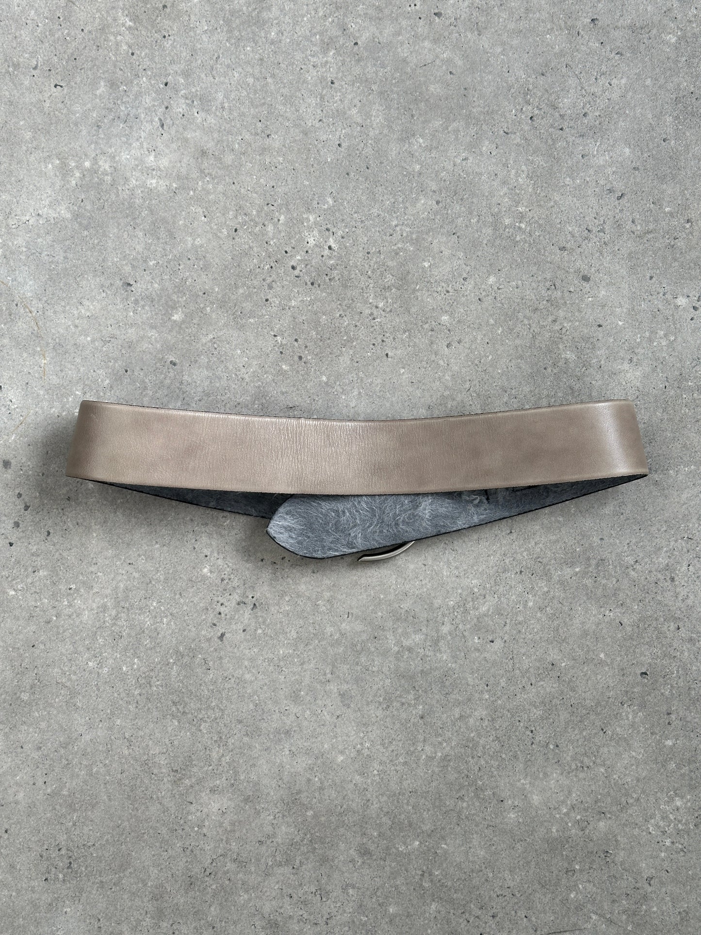Vintage 1990s Leather Chunky D Ring Belt - One size