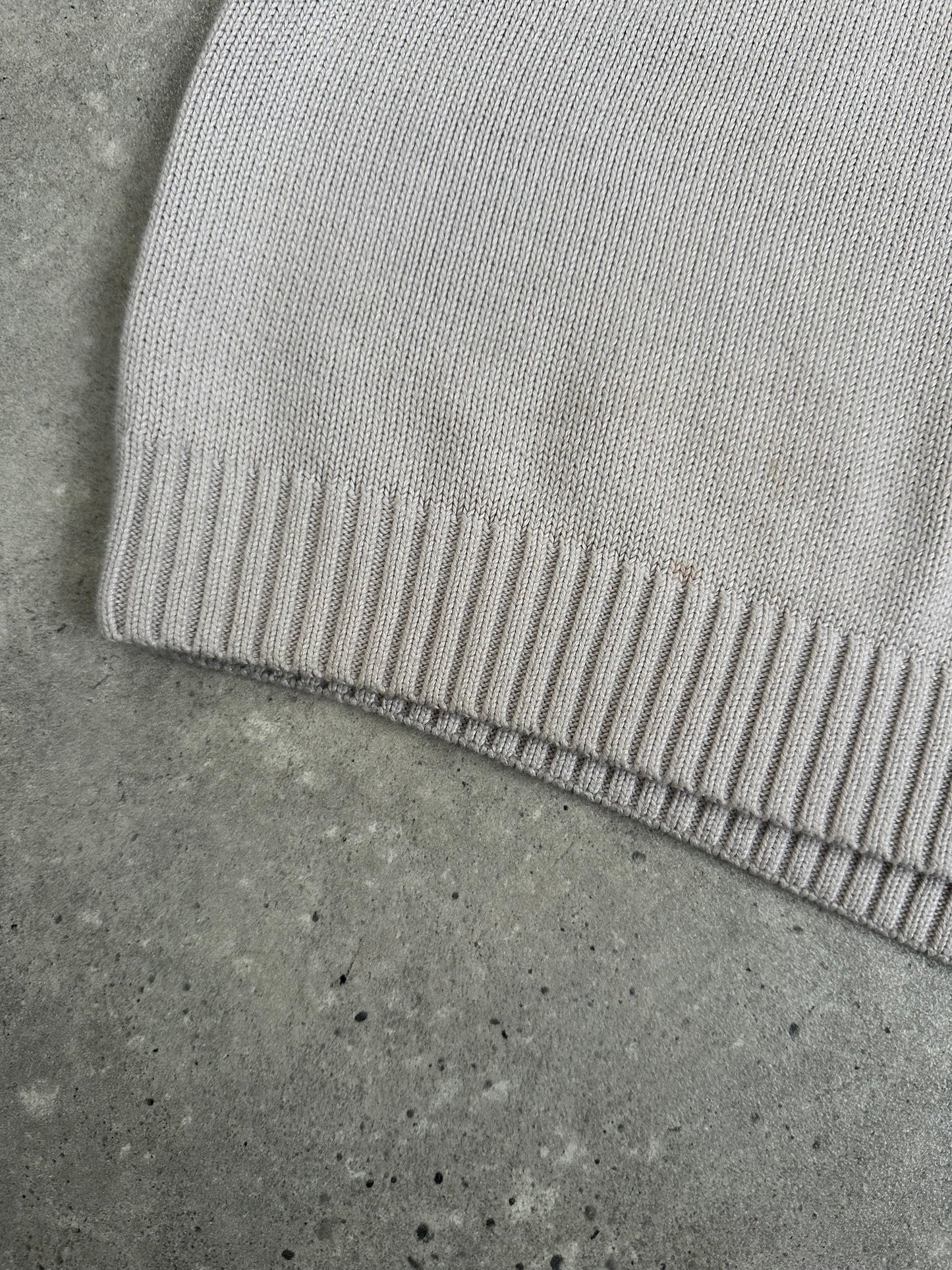 Yves Saint Laurent Pour Homme 1990s Pure Cotton Knitted Logo Jumper - XL