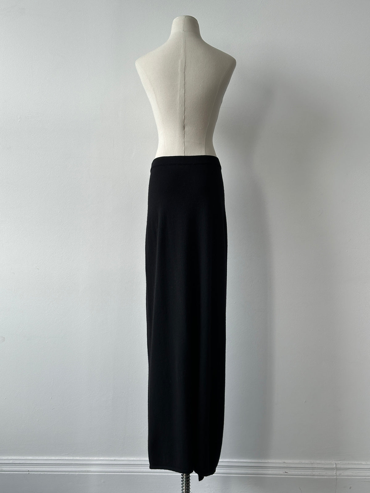 Italian Vintage 2000s Wool Cashmere Front Split Maxi Skirt - W28-30