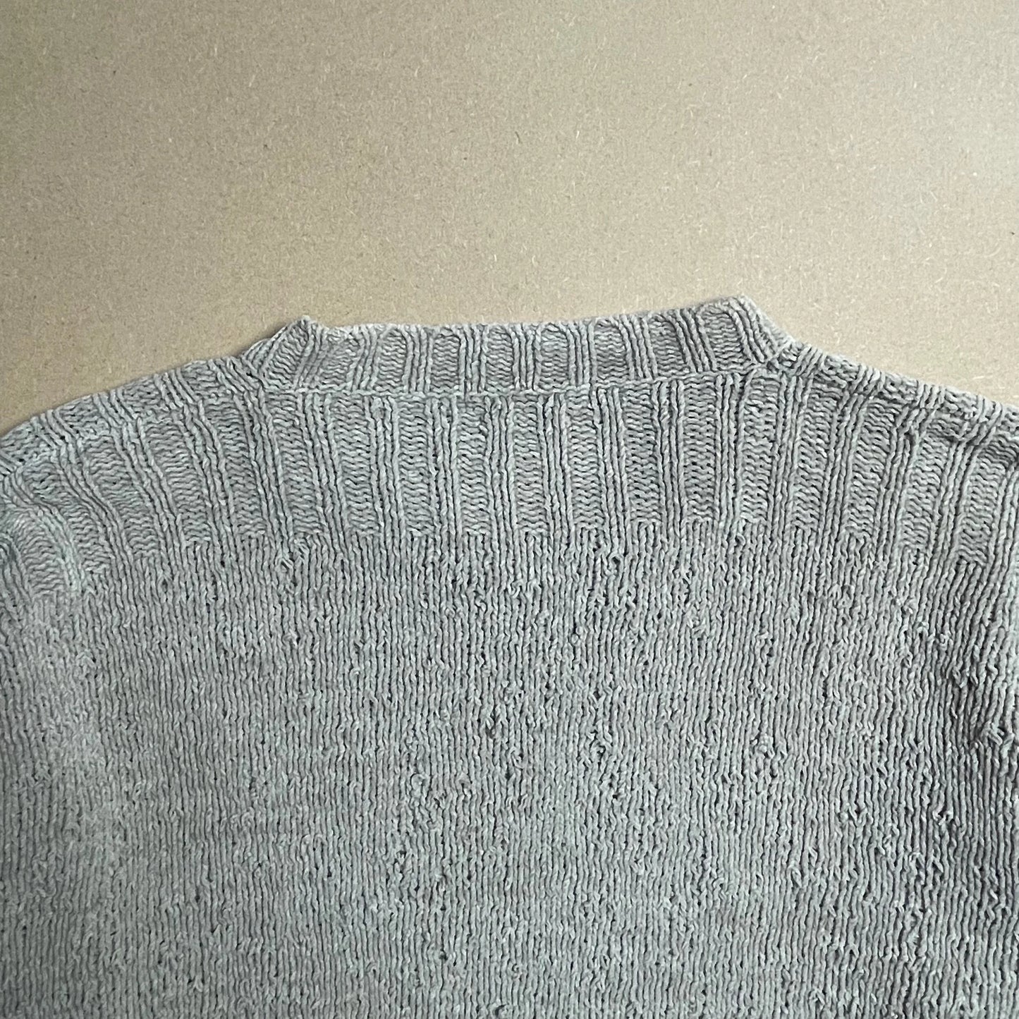 A/W 1995 Oatmeal Knitted Side Button Crew Neck