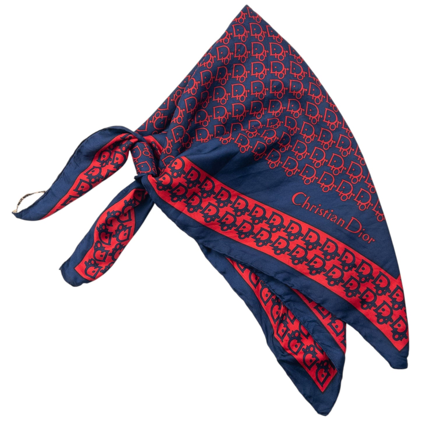 Vintage 80s Dior Monogram Silk Scarf