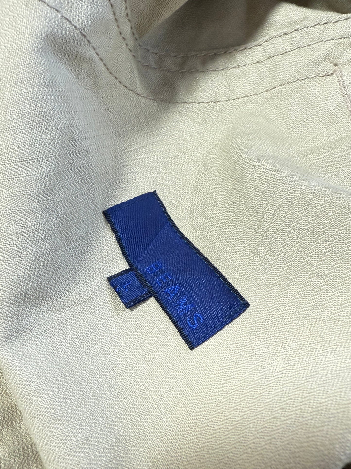 Beams Linen Mix Button Up Over Shirt M/L | Default Title, Sand