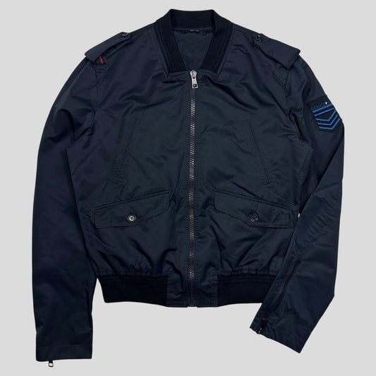Gucci 2008 Military Web Stripe Navy Logo Jacket - IT50 (M/L)