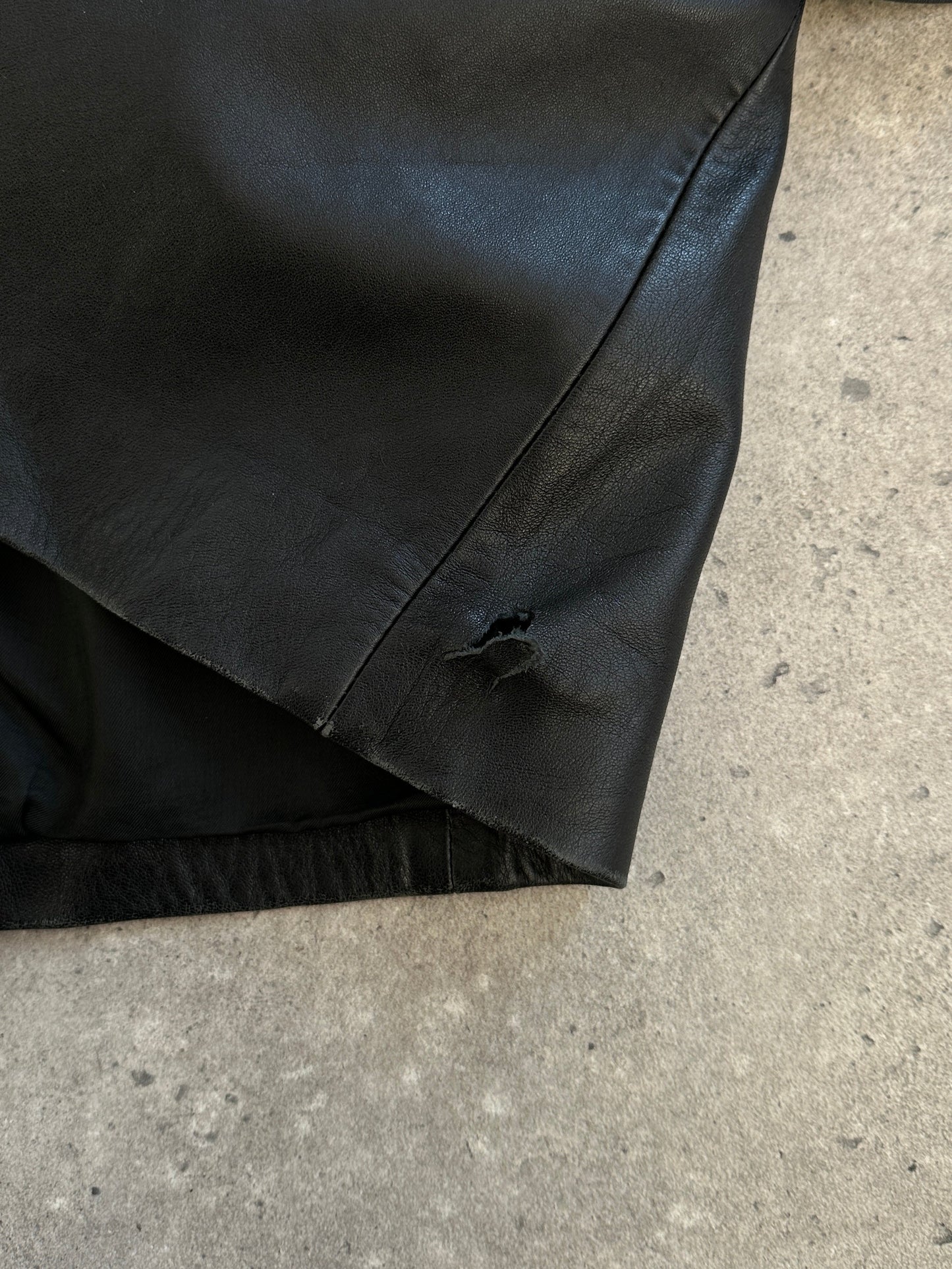 Italian Vintage 1990s Smooth Leather Trench Coat - L/XL