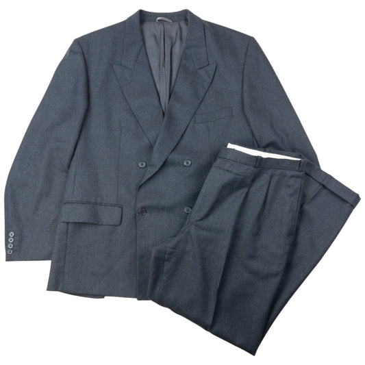 Vintage 80s Dior Monsieur Wool Jacket & Trousers Suit Set Size XL | XL, Grey