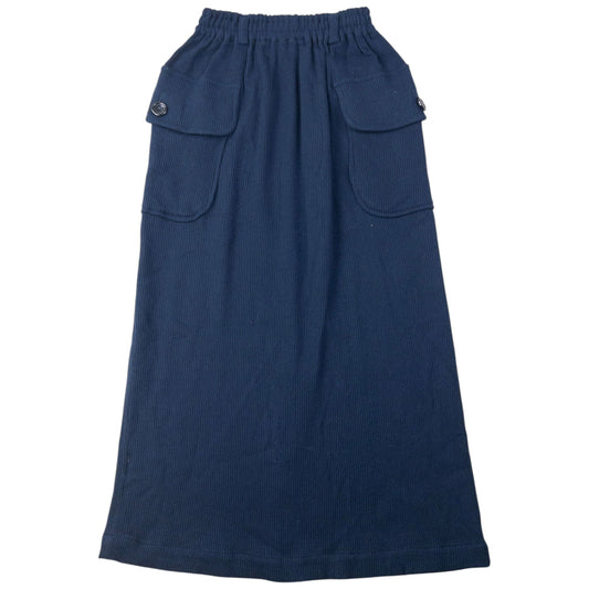 Vintage 90s Hai Sporting Gear By Issey Miyake Ribbed Wool Skirt Womens Size L | Large, Navy