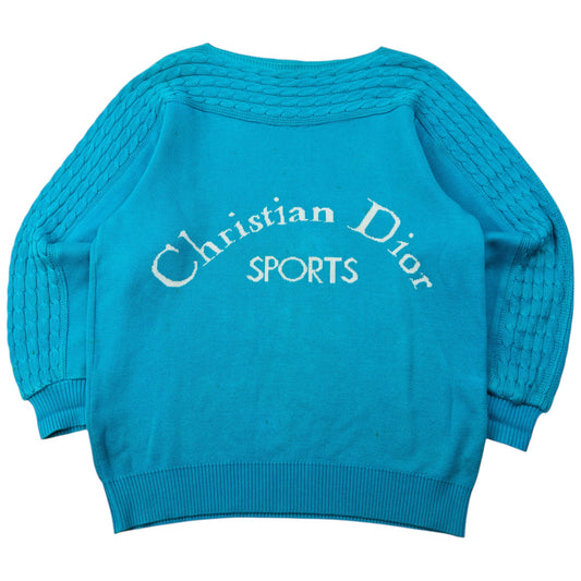 Vintage 90s Dior Sports Jumper Size S | Small, Blue