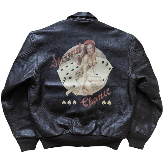 Avirex 'Second Chance' 1992 A2 Leather Flight Jacket - S / M | S / M, Red