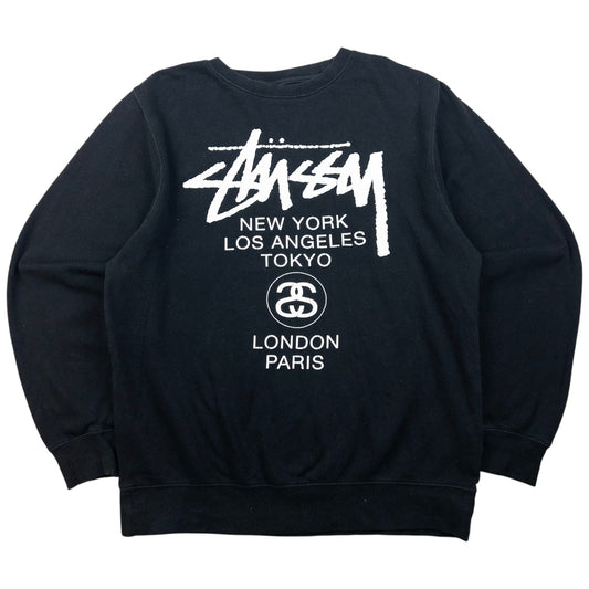 Vintage Stussy World Tour Graphic Sweatshirt Size M