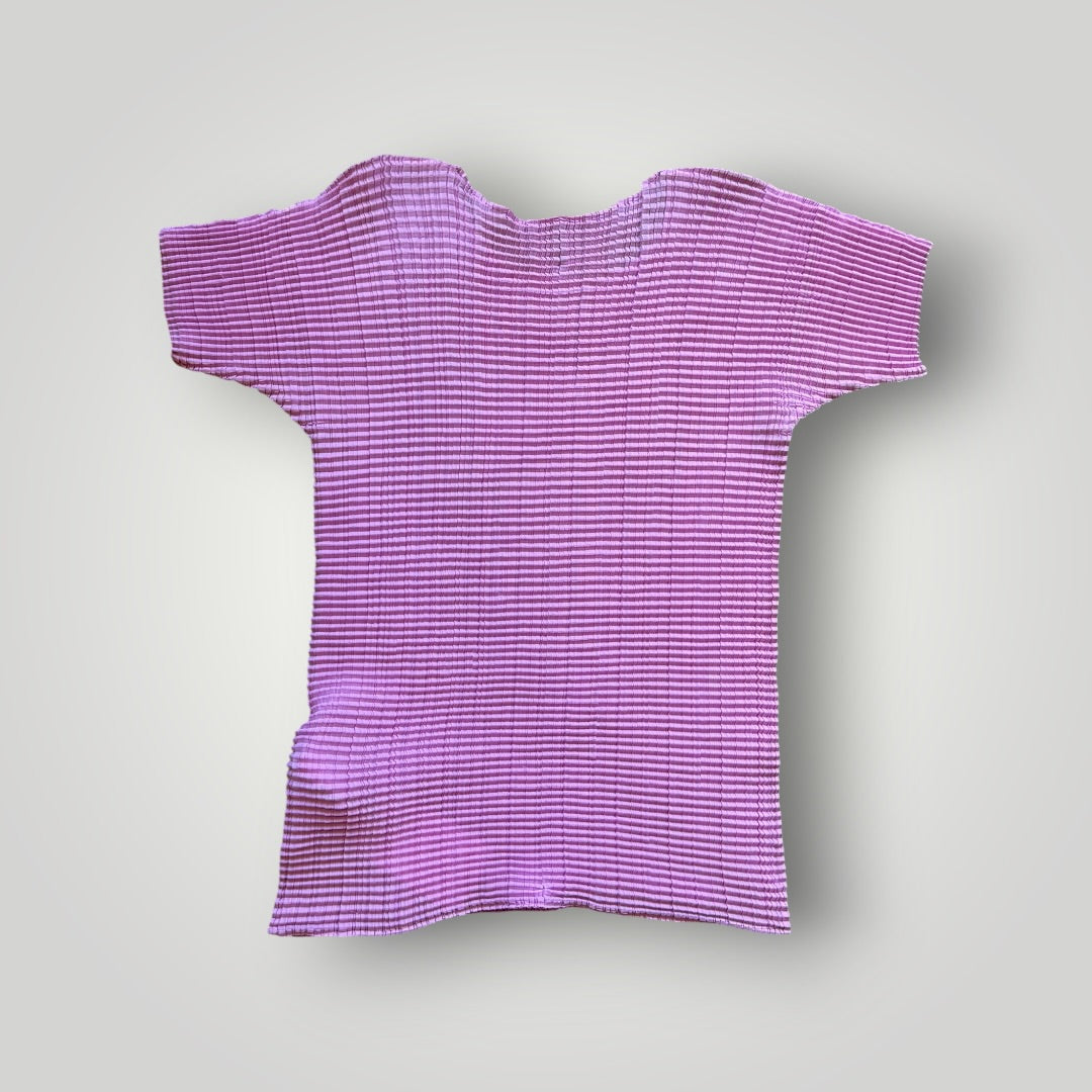 2000's Issey Miyake Mainline Crinkled Top M | O/S, Purple