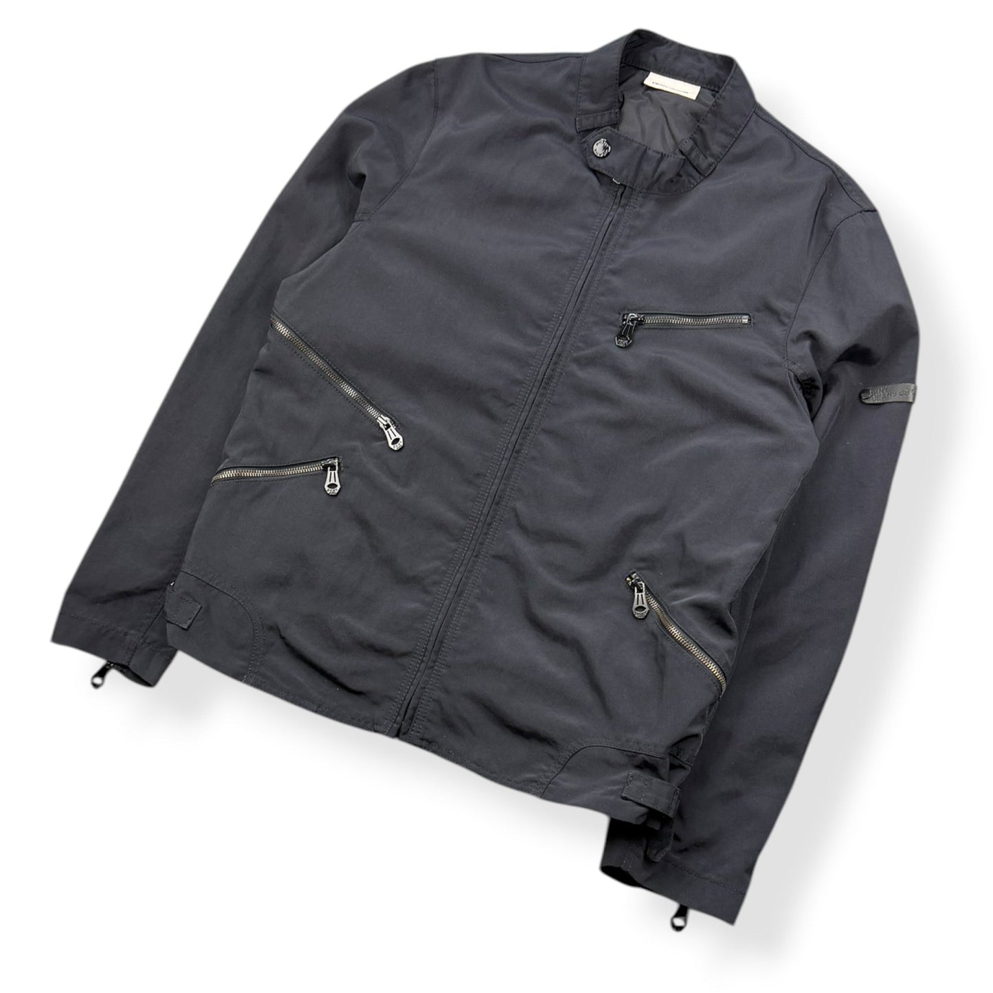 2000's DKNY Multizip Moto Jacket (L) | Default Title, Navy