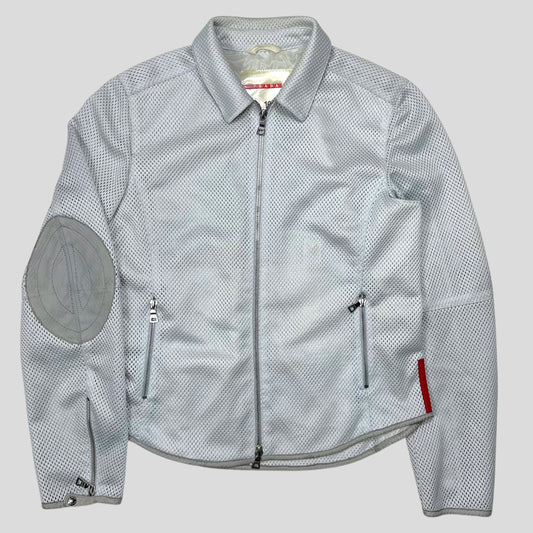 Prada Sport SS00 Technical Mesh + Leather Moto Jacket - IT44