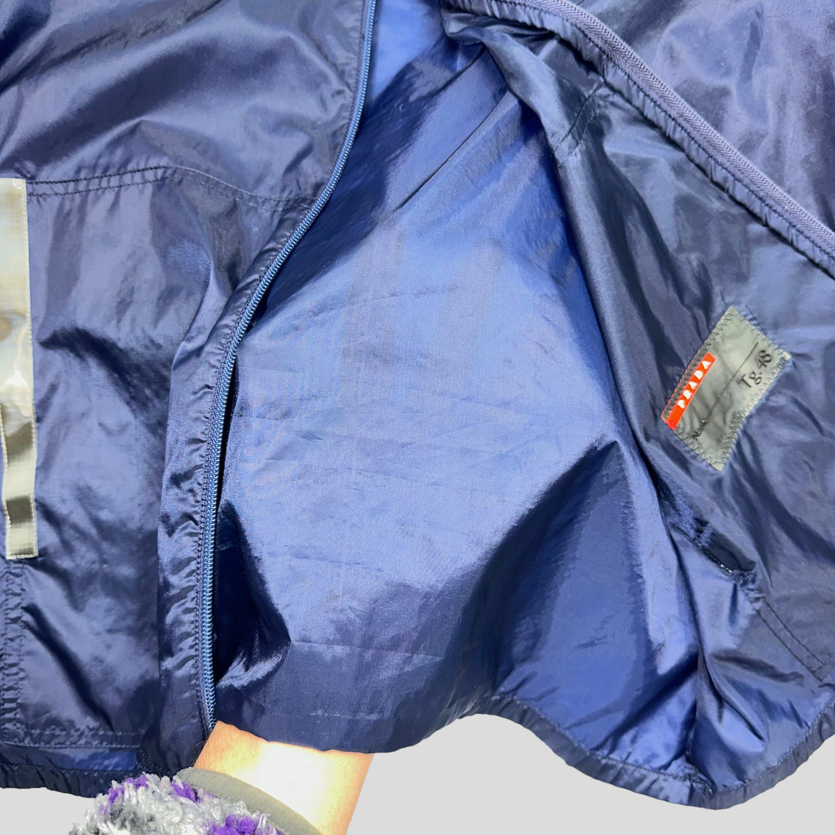 Prada Sport SS00 Convertible Blue Transparent 3m Jacket - IT48 | Medium, Multicoloured