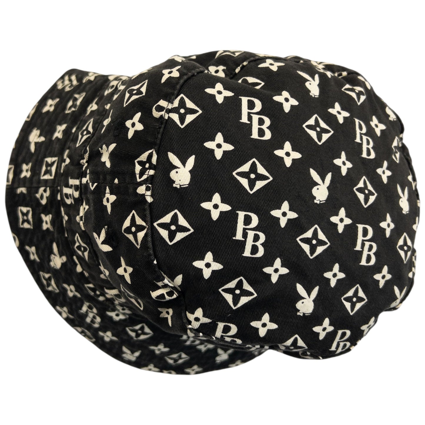 Vintage 2000s Playboy Monogram Bucket Hat | O/S, Black