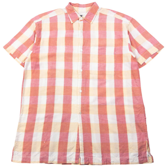 Vintage 2000s Issey Miyake Checkered Short Sleeve Button Up Shirt Size L