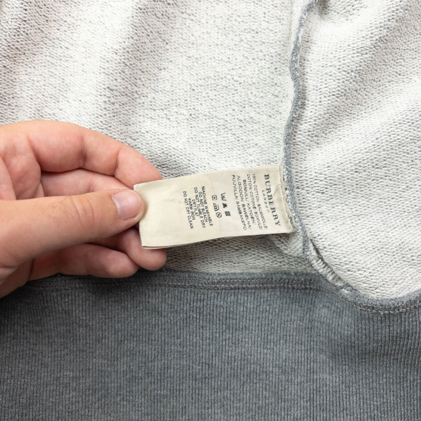 Vintage Burberry Zip Up Hoodie Size M | Medium, Grey