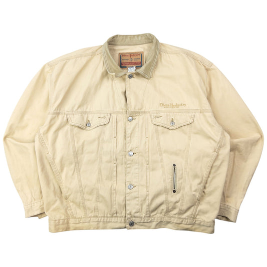 Vintage 2000s Diesel Industry Button Up Jacket Size XXL | XXL, Beige