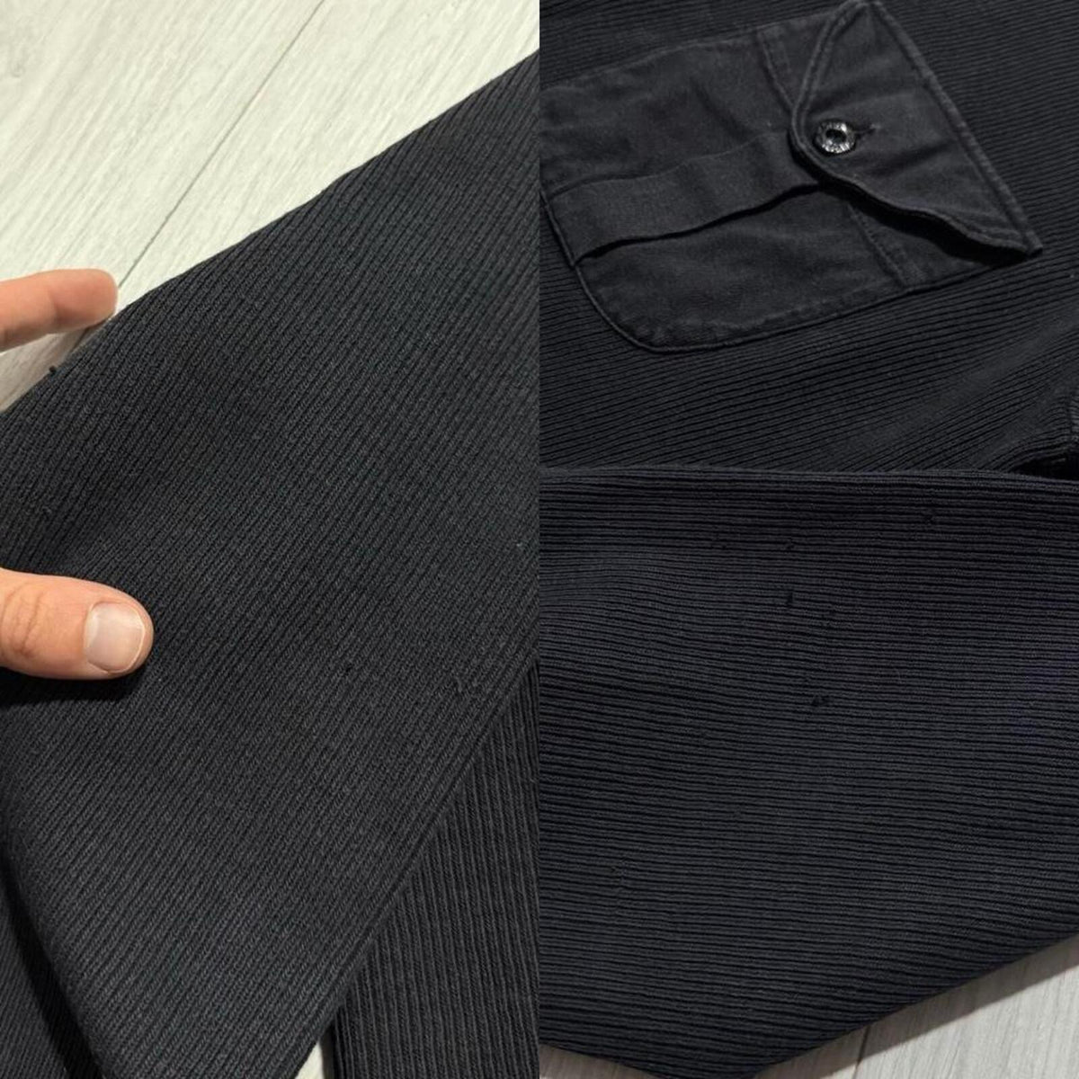 Stone Island S/S 2000 Ribbed Zip Up | XXL, Black