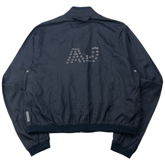 Vintage 90s Armani Jeans Eyelet Jacket Size S | Small, Black