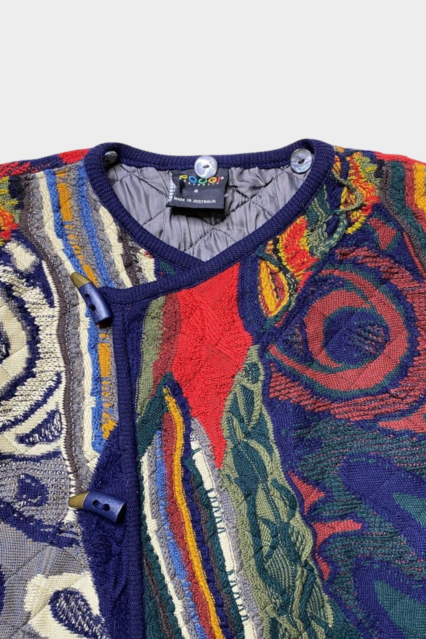 Coogi Vintage 3D Multi Colour Wool Jacket