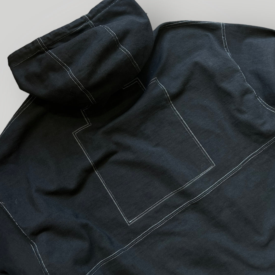 Cav Empt Double Stitched Cropped Hoodie L | Default Title, Navy