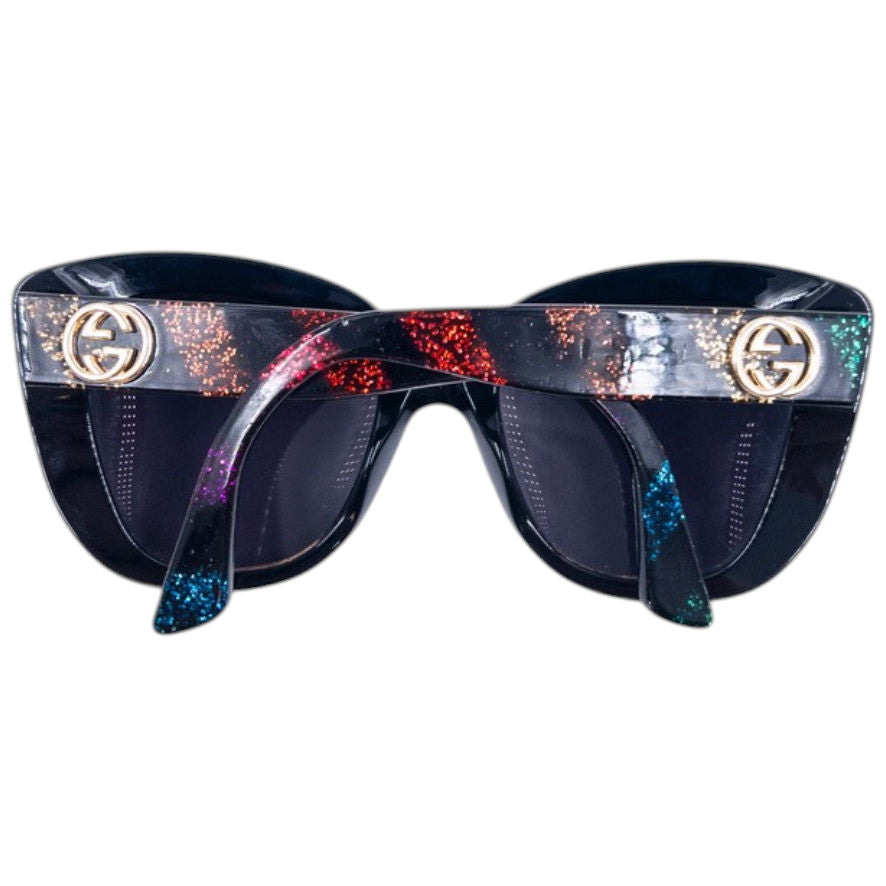 Vintage Gucci Glitter Stripe Sunglasses