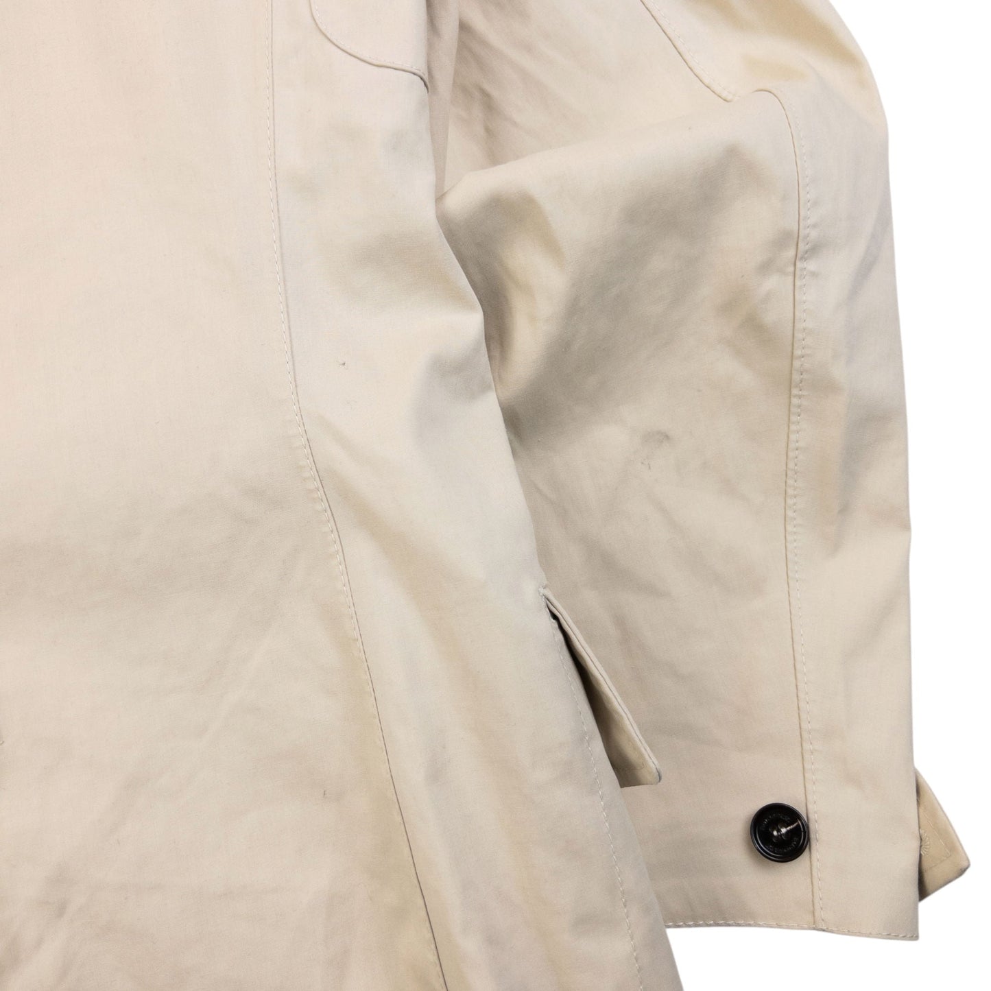 Vintage Burberry Button Up Trench Jacket Size M | Medium, Cream