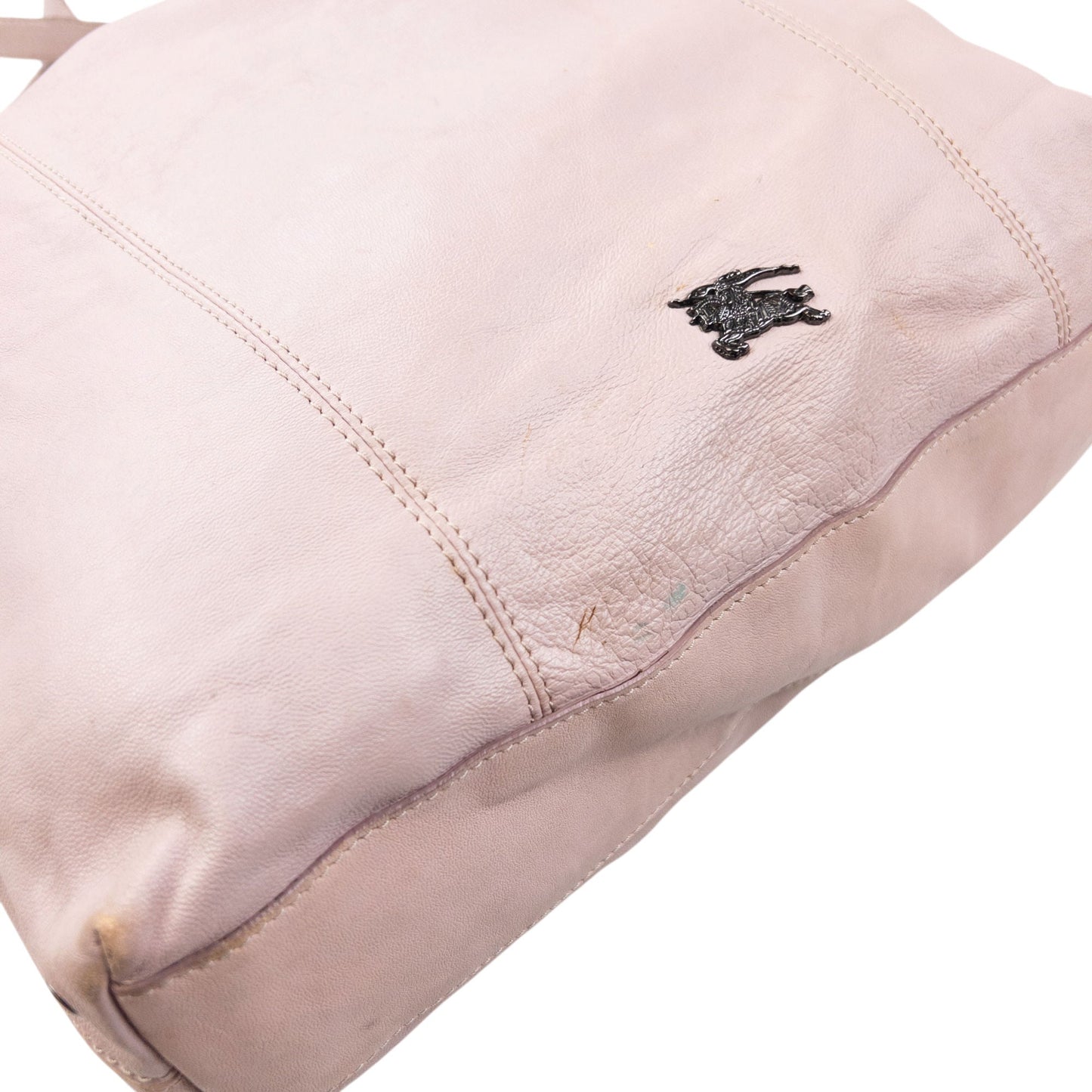 Vintage 2000s Burberry Leather Bucket Shoulder Bag | O/S, Pink
