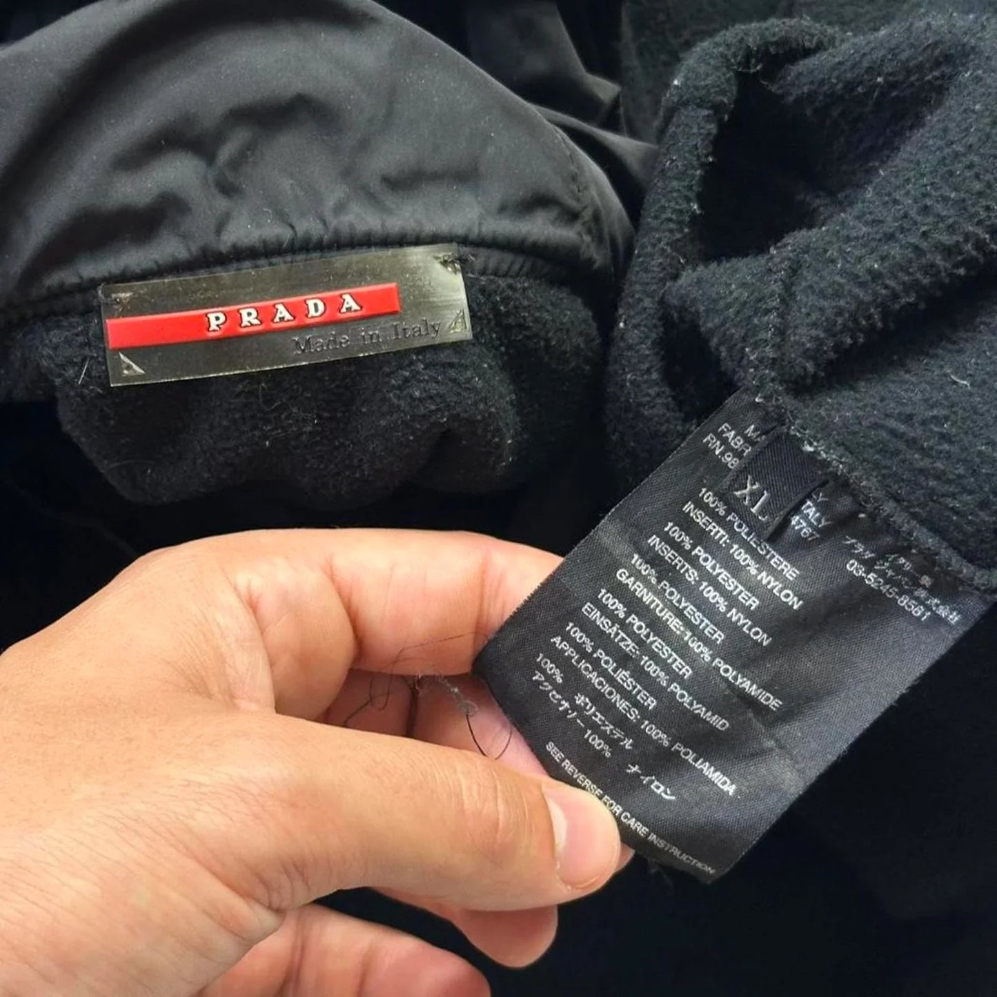 Prada Sport AW00 Balaclava Ninja Fleece Jacket - L/XL