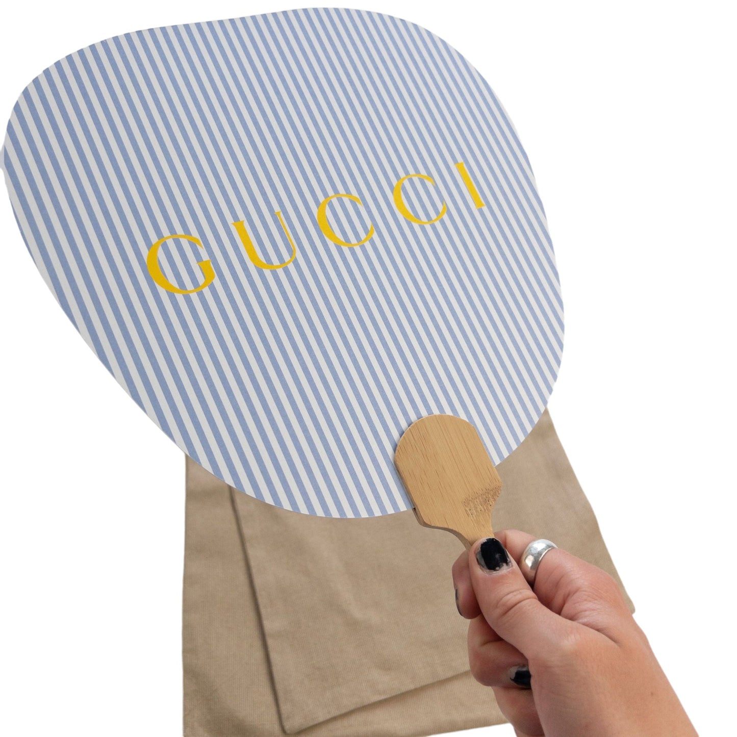 Vintage Gucci Wooden Hand Fan