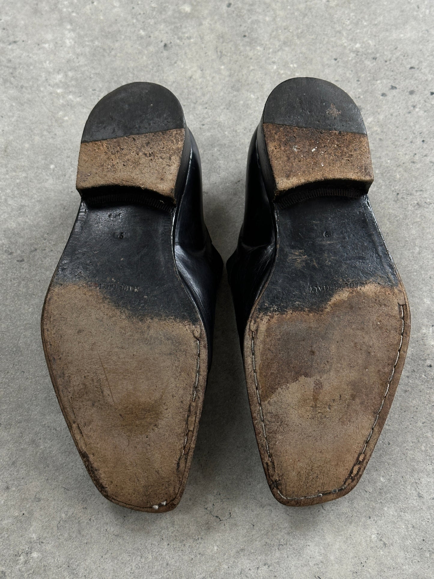 Thierry Mugler 1990s Leather Angular Toe Shoes - UK8/9